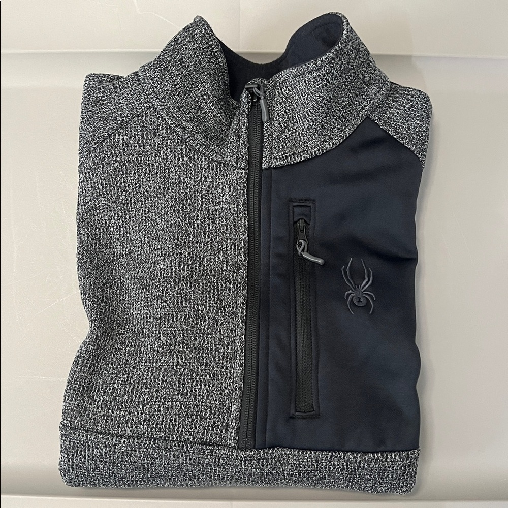 Spyder Quarter Zip Pullover Gray Size Large
